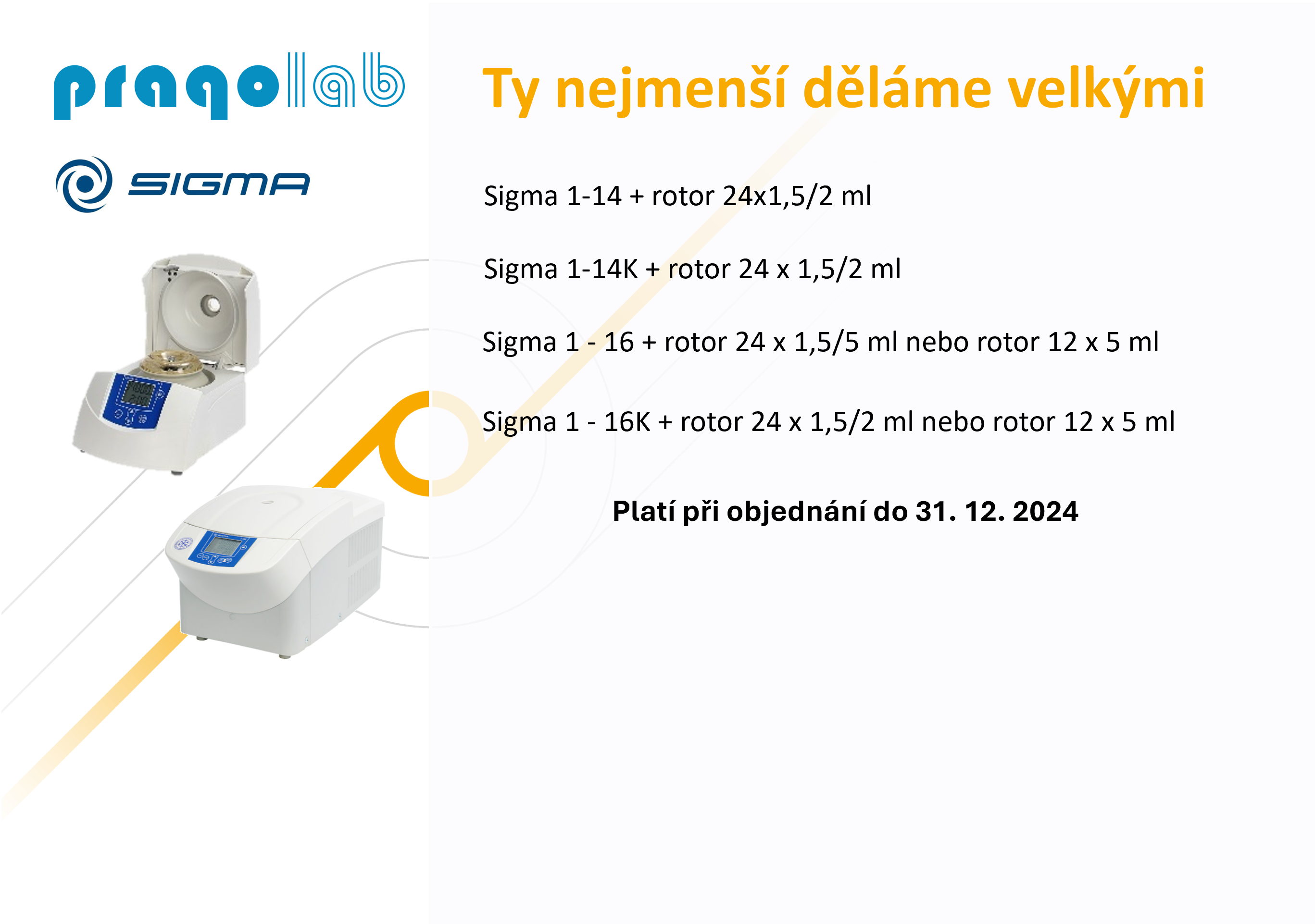 Sleva 25 % na chlazené i nechlazené mikrocentrifugy